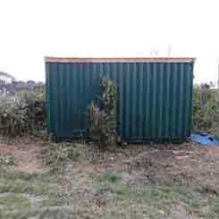 Metal shed - side view